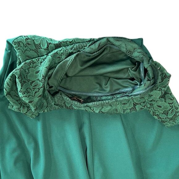 Miss May Emerald Lace Top Fit and Flare Stretch Dress Size XL Retro Comfort - Picture 6 of 9
